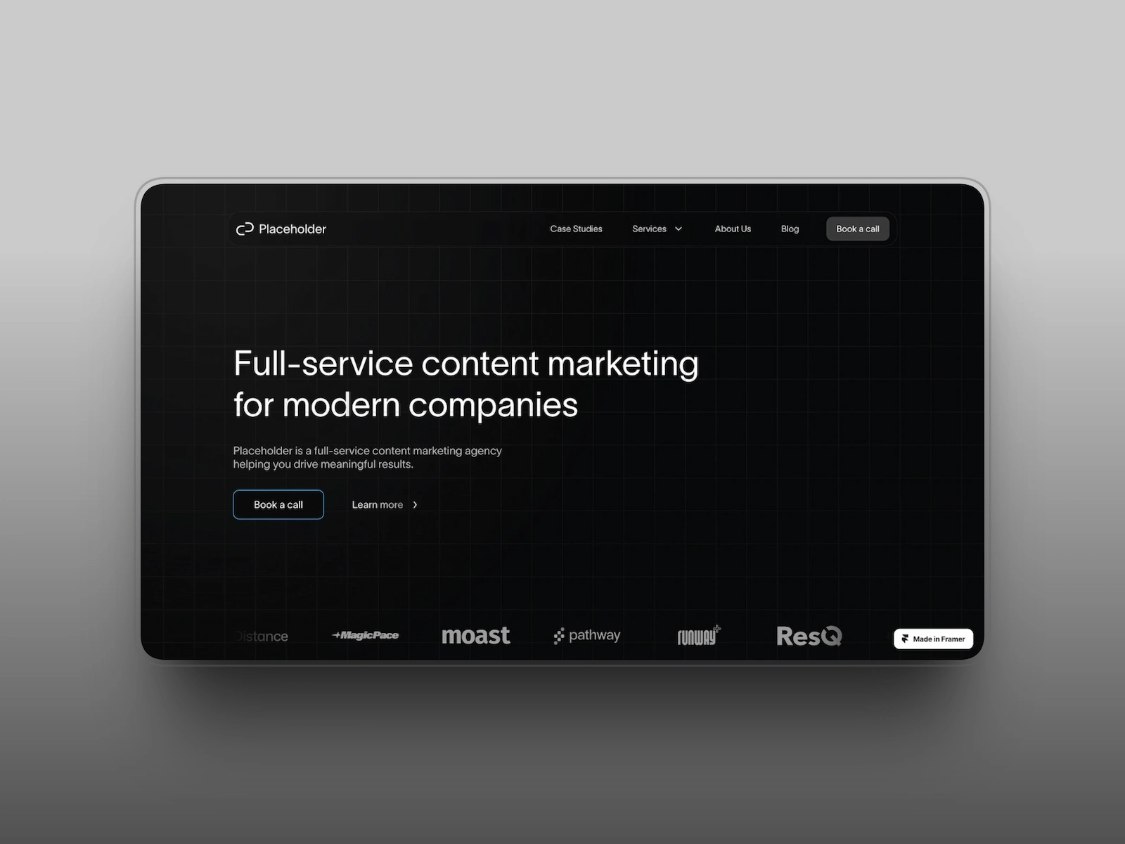 Advanced Interactive Framer Website Template and Animation Design
